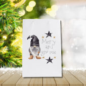 Bauernhof Winter Wasserfarbengenom zu Weihnachten Mittlere Geschenktüte