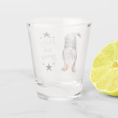 Bauernhof Winter Wasserfarbengenom zu Weihnachten Schnapsglas (Rückseite)