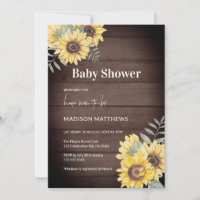 Bauernhof Wood Sunflower Babydusche