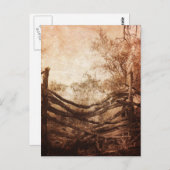 Bauernhof-Zaun ländliche Landschaft des Postkarte (Vorne/Hinten)