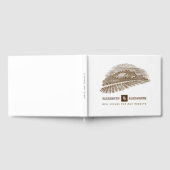 Bauernhof Zeichnend Rustikale Hochzeit Gästebuch (Voll)