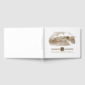 Bauernhof Zeichnend rustikale Hochzeitshäuser Gästebuch (Voll)