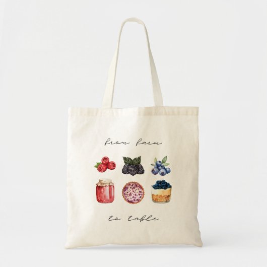 Bauernhof zum Tisch Berry Fruit Edition Tote Beute Tragetasche (Vorne)