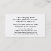 Bauernhofbewässerungs-Visitenkarte Visitenkarte (Rückseite)