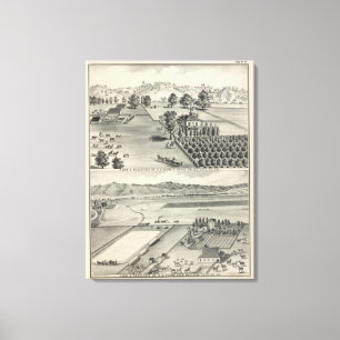 Bauernhöfe, Capay Tal, Madison Leinwanddruck