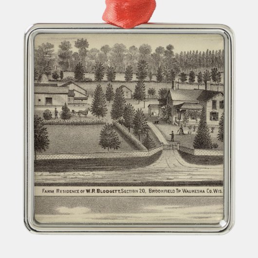 Bauernhöfe und Wohnsitze von WR Blodgett u. Silbernes Ornament (Vorne)