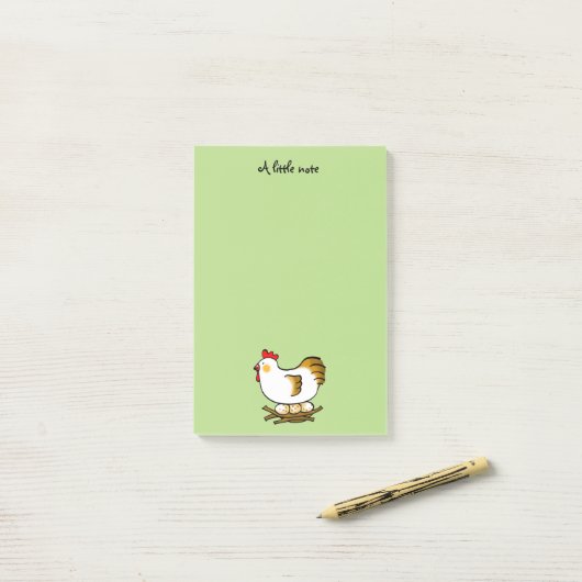 Bauernhofhuhn und -eier post-it klebezettel (Auf Schreibtisch)