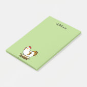 Bauernhofhuhn und -eier post-it klebezettel (angewinkelt)