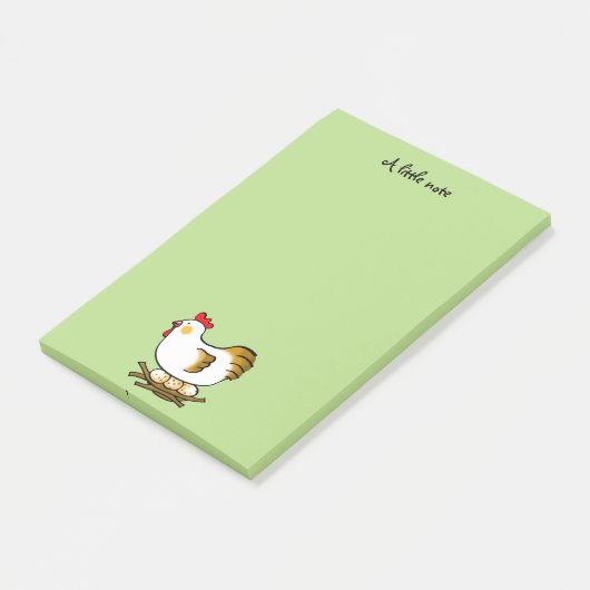 Bauernhofhuhn und -eier post-it klebezettel (angewinkelt)