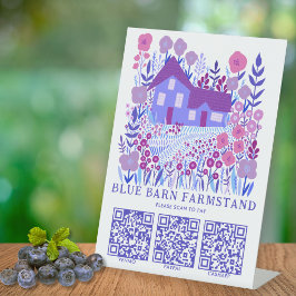Bauernhofstand Wochenmarkt SCAN ZUM BEZAHLEN QR Ba Sockelschild