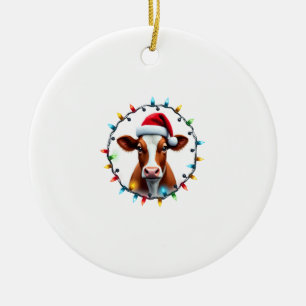 Bauernhoftier Weihnachts-Pyjama-Kostüm Farmer Weih Keramik Ornament