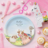Bauernhoftiere Baby Shower Papier Teller (Party)