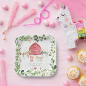 Bauernhoftiere Baby Shower Papierplatten Pappteller (Party)