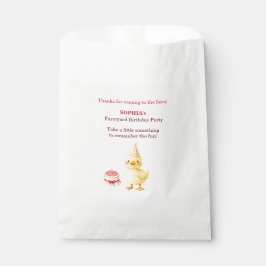 Bauernhoftiere Geburtstagsmädchen Geschenktüte - E Geschenktütchen (Vorderseite)