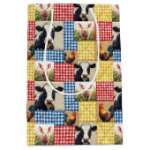 Bauernhoftiere-Quiltmuster Mittlere Geschenktüte (Vorderseite)