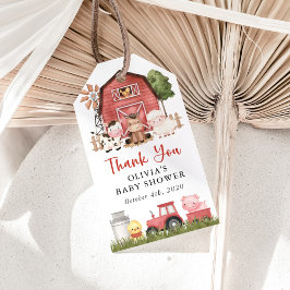 Bauernhoftiere, Süße Tiere, Rote Scheune, Babypart Geschenkanhänger