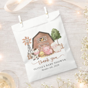 Bauernhoftiere, Süße Tiere, Scheune, Babyparty Geschenktütchen