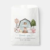 Bauernhoftiere, Süße Tiere, Scheune, Erster Geburt Geschenktütchen (Vorderseite)