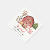 Bauernhoftiere, Süße Tiere, Scheune, Erster Geburt Serviette (Ecke)
