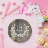 Bauernholz Dank Erntedank Party Pappteller (Party)