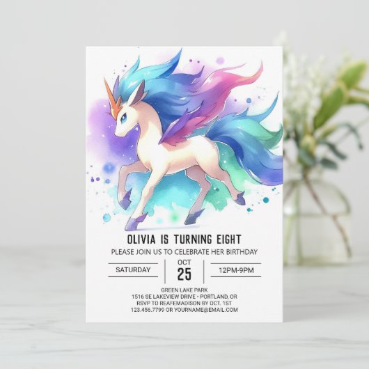 Bauernhorn Geburtstag Einladung (Stehend Vorderseite)