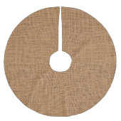 Bauernkornsack, bräunlich, Stoff rustikal Polyester Weihnachtsbaumdecke (Vorderseite)