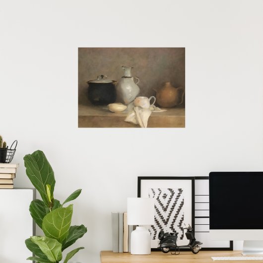 Bauernküchenprint - Stillleben Malerei Poster (Heimbüro)