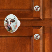 Bauernkühe in Blume Keramikknauf