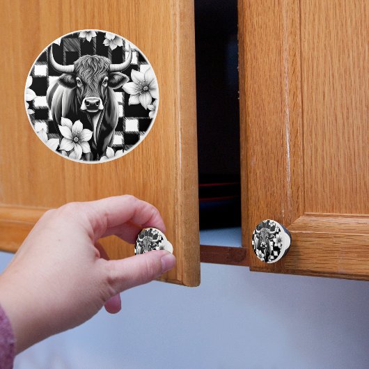 Bauernkühe Keramikknauf