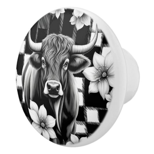 Bauernkühe Keramikknauf (Rechts)