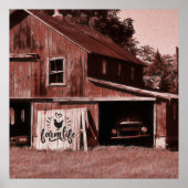 Bauernleben Antike rote Barde Poster (Vorne)