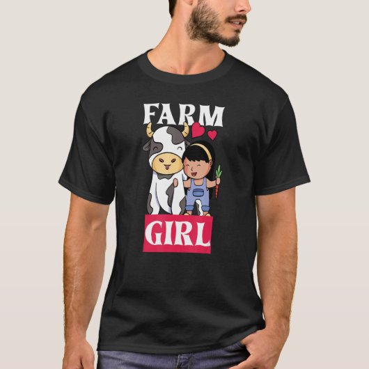 Bauernmädchen Bauernmädchen Bäuerin Süßes Mädchen T-Shirt (Vorderseite)