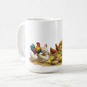 Bauernmädchen mit Eiern, niedliche rustikale Landk Kaffeetasse (Vorderseite Links)