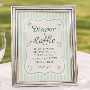 Bauernmarkt-Baby-Party-Windel-Raffle Poster