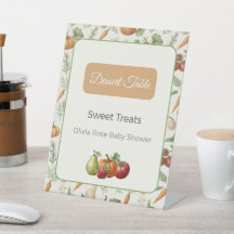 Bauernmarkt-Baby-Shower-Dessert-Tisch-Schild