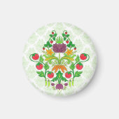 Bauernmarkt-Damast Magnet (Vorne)