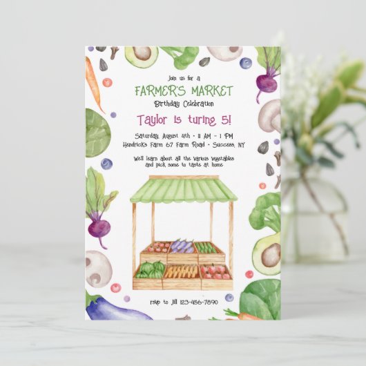 Bauernmarkt Einladung (Stehend Vorderseite)