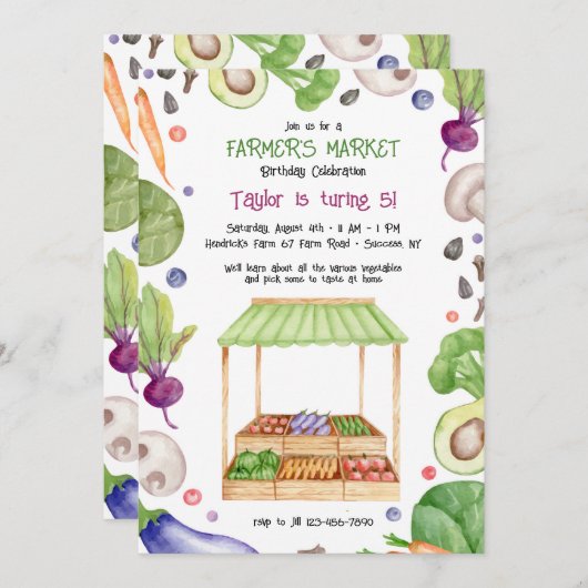 Bauernmarkt Einladung (Vorne/Hinten)