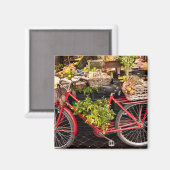 Bauernmarkt Fahrrad Magnet (Vorderseite/Rückseite)