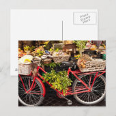 Bauernmarkt Fahrrad Postkarte (Vorne/Hinten)