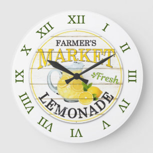 Bauernmarkt Frische Limonade Wanduhr