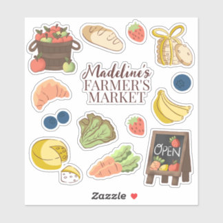 Bauernmarkt Geburtstagskinder-Gastgeschenk Aufkleber