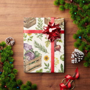 Bauernmarkt-Gemüsegarten-Geschenkpapier Geschenkpapier