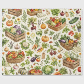 Bauernmarkt-Gemüsegarten-Geschenkpapier Geschenkpapier (Flach)