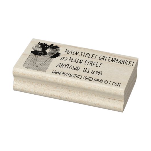 Bauernmarkt Großmarkt Lebensmittel kaufen Gummistempel (Stempel)