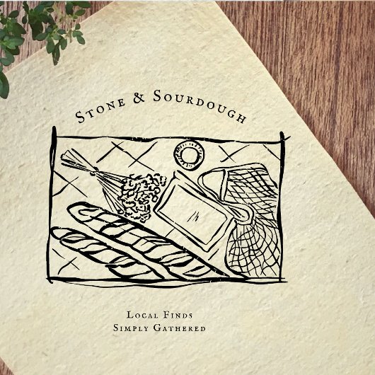 Bauernmarkt-Illustration Stempel