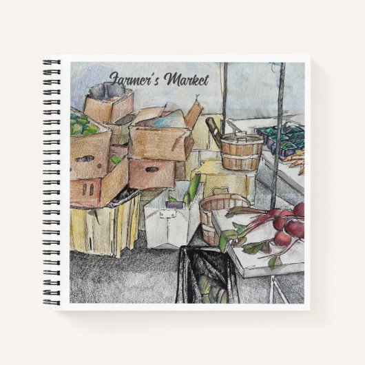 Bauernmarkt Ledger Notizblock (Vorderseite)