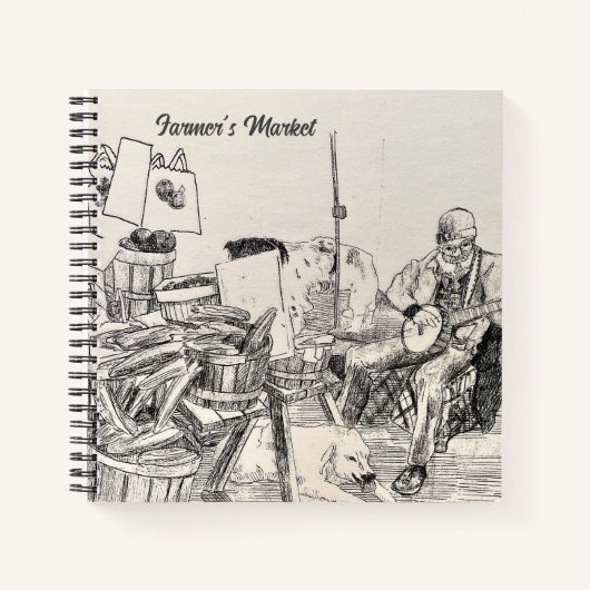 Bauernmarkt Ledger Notizblock (Vorderseite)