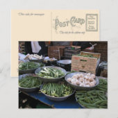 Bauernmarkt, Louans, Bresse, Bohnen Postkarte (Vorne/Hinten)