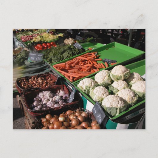 Bauernmarkt, Louans, Bresse Postkarte (Vorderseite)